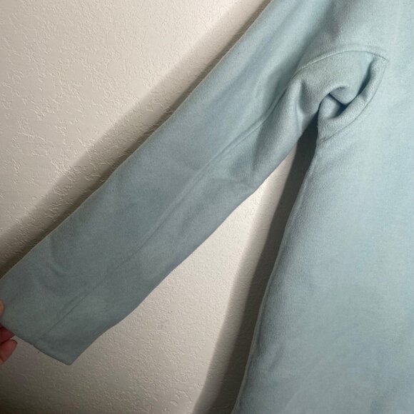 J.Jill  Wool Blend Coat Womens Size M Tall Jade Blue Snap Button Pockets Cardiga - Picture 6 of 12